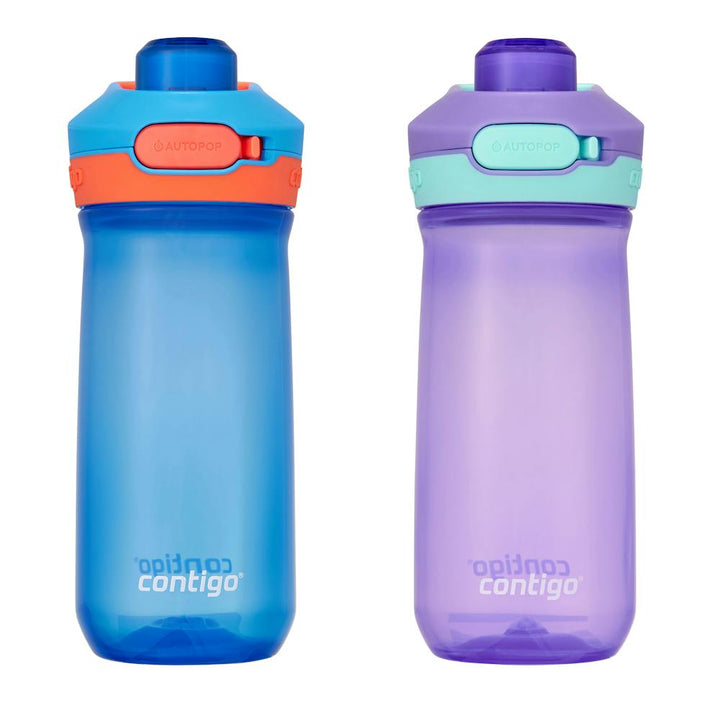 Contigo® Kids’ Jessie Water Bottle with Pop-Open Leak-Proof Chug Lid, 14oz [DETG]