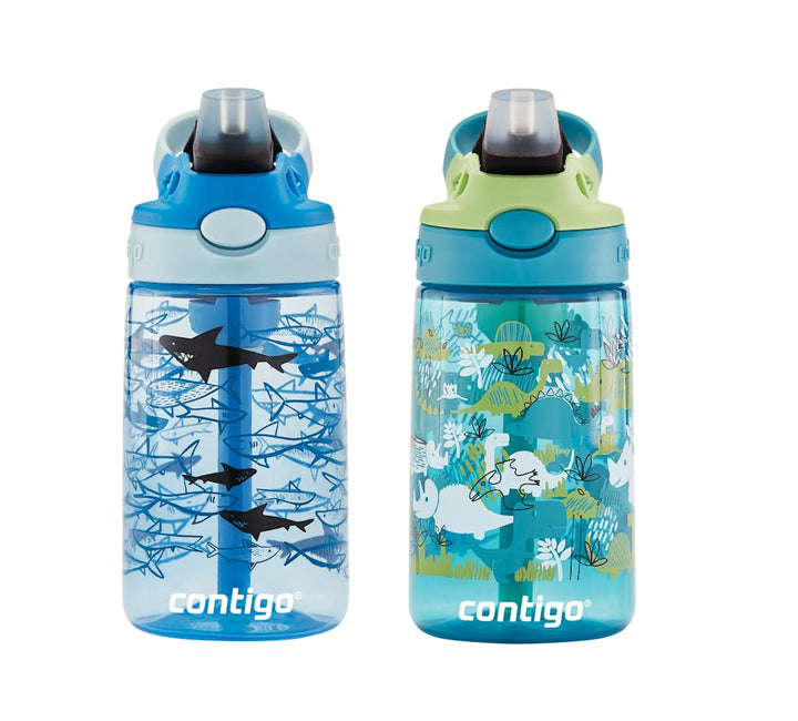 Contigo® Kids Straw Water Bottle with AUTOSPOUT® Lid, 14oz., 2 Pack [38W5]